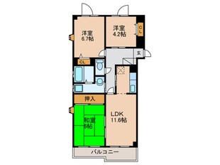 サンフレンド長坂の物件間取画像